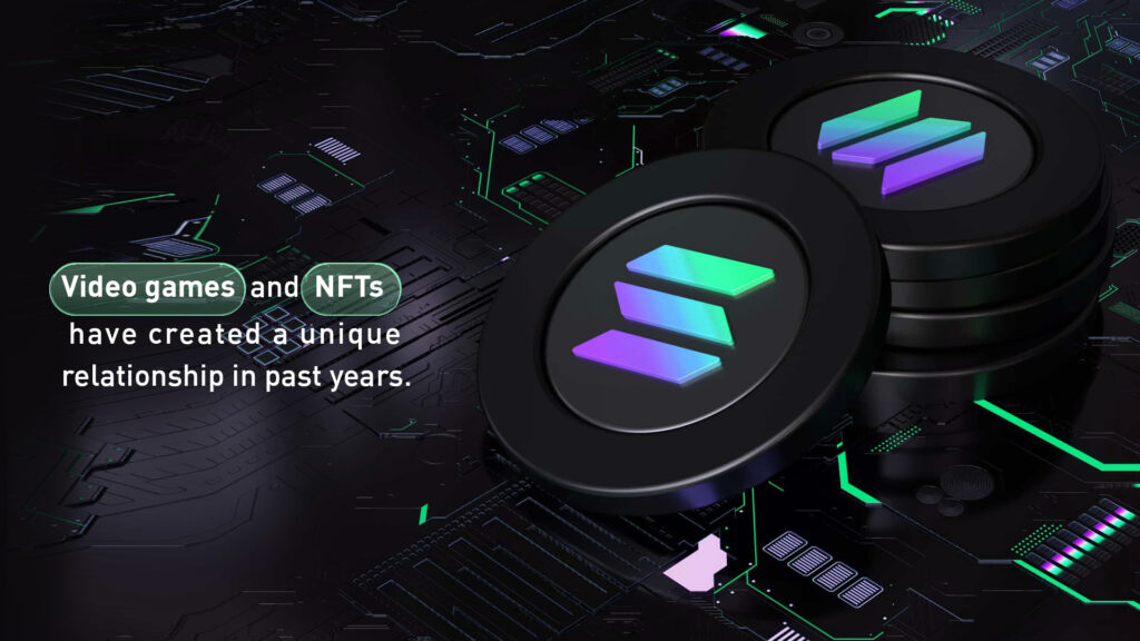 a 3D model of a coin that represents the tokens of the Solana blockchain
